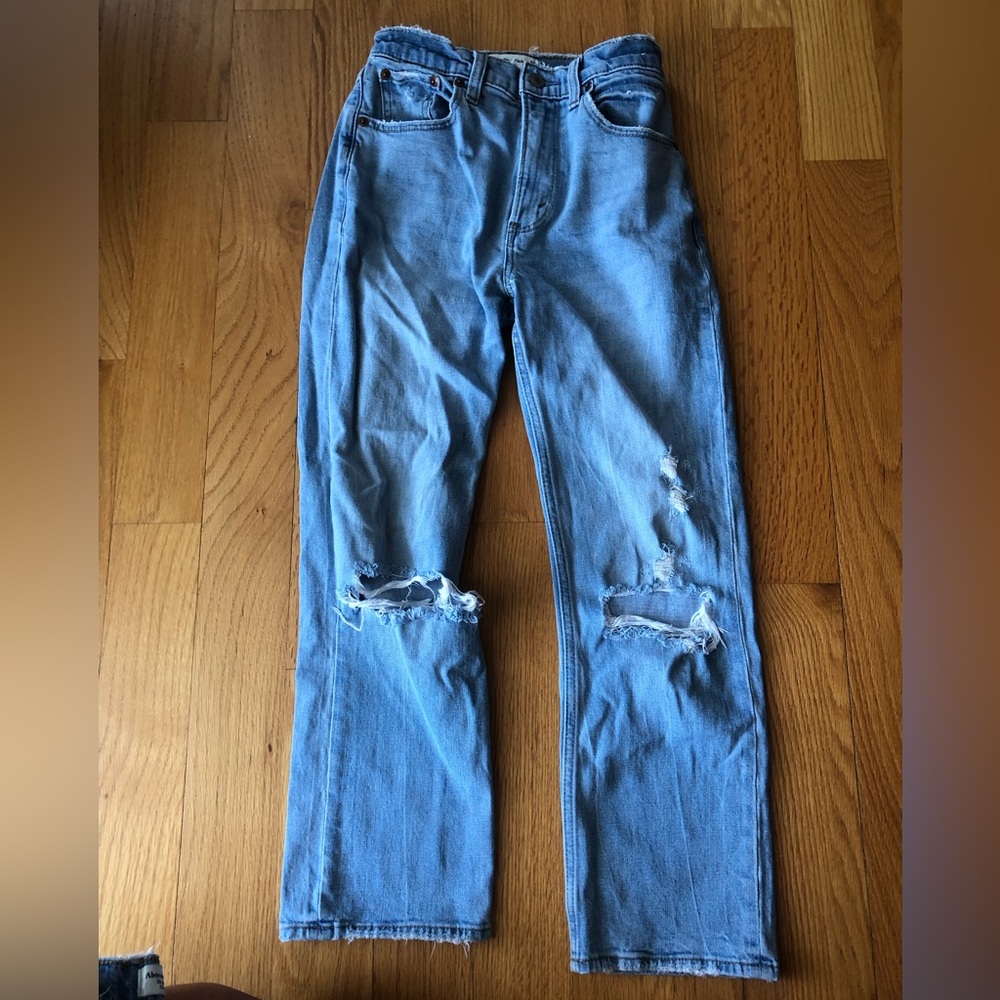 Abercrombie & Fitch The Ankle straight ultra high rise women jeans